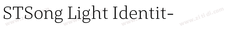 STSong Light Identit字体转换